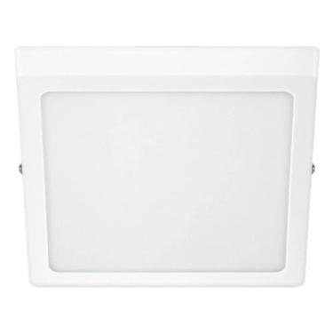Imagem de Plafon Sobrepor Philips quadrado 24W luz amarela 3000K bivolt 30x30