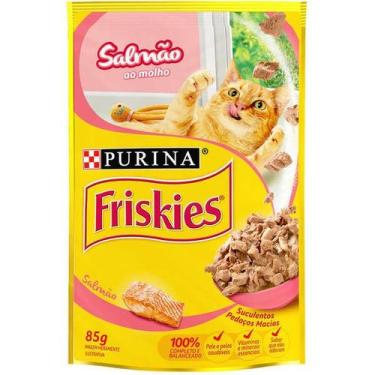 Imagem de Kit com 15 unidades - Ração úmida Friskies adultos salmão ao molho sac
