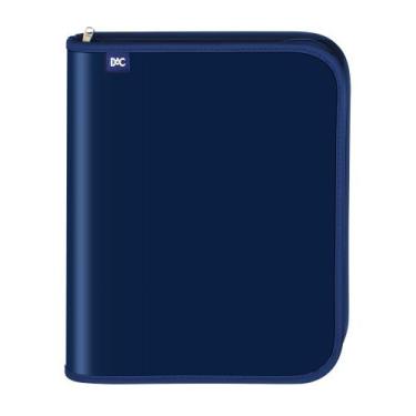 Imagem de Fichário Universitário Com Zíper All Black 48 Folhas Dac, Azul