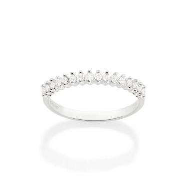 Imagem de Aparador de aliança prata 925 anel feminino rommanel cravejada zircôni