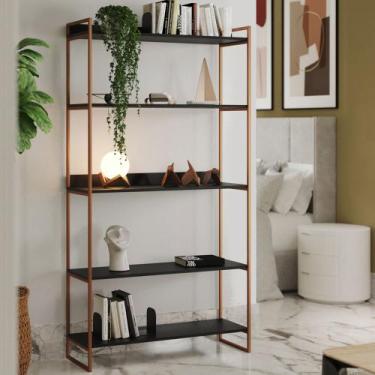 Imagem de Estante Industrial Multiuso Guaecá 180x95 Cobre/preto - IRON WOOD