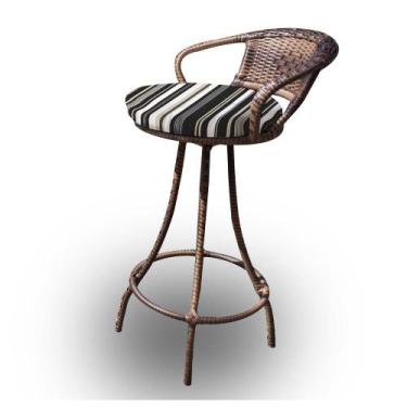 Imagem de Banqueta Giratória Belfast - Tecido Illimani Preto - Mundo dos Sintéti