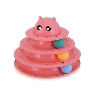 Imagem de Torre de bolinhas gatinho - Elo, Rosa