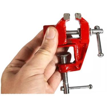 Imagem de Torno De Bancada Aço Base Fixa Mini Morsa 40mm Starfer