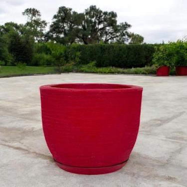 Imagem de Vaso Cone Redondo Moderno Modelo grafiato  Jardim Polietileno 39X35 - 