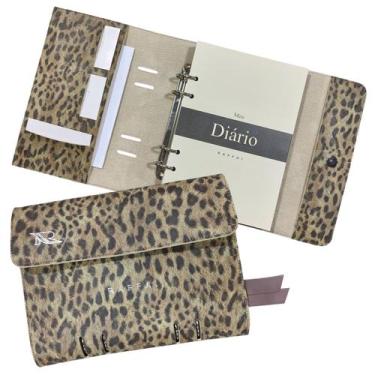 Imagem de Agenda Meu Diário 160-R Personalizado Raffai Couros, Onça