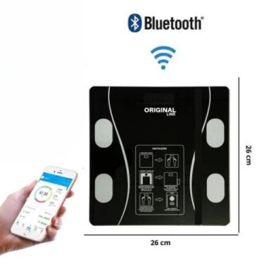 Imagem de Balança Digital Corporal Metabolismo Bioimpedancia Inteligente 140Kg A