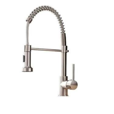 Imagem de Monocomando de mesa cozinha gourmet 1 saida 50 cm escovado - Hera