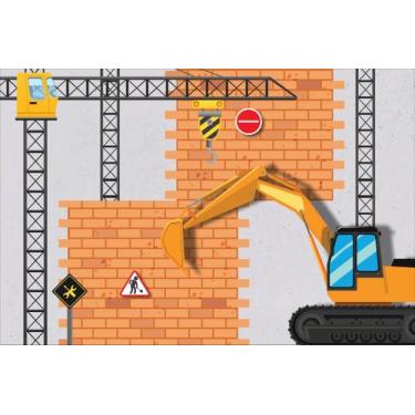 Imagem de Painel de Lona Construção Obra Parede - Fabrika de Festa, 200x150cm