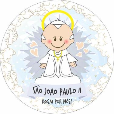 Imagem de Painel de Lona Redondo Santinhos Católicos São João Paulo II - Fabrika