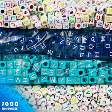 Imagem de Miçangas Para Pulseira - Letras - C/1000 Peças M14 - Nybc