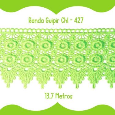 Imagem de Renda Guipír Verde Folha - Rolo Com 13,7 Metros Chl427 Nybc