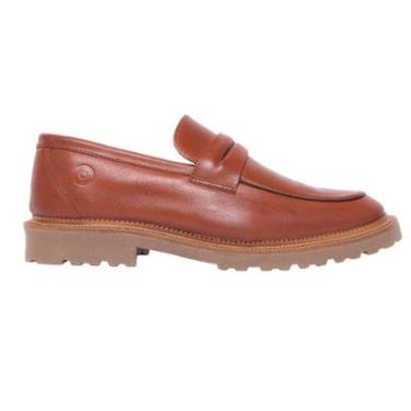 Imagem de Sapato Masculino Loafer Viena Masculino Em Couro Legitimo Tratorado Castor-Masculino