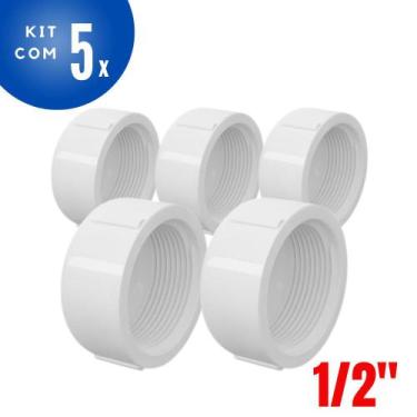 Imagem de Kit 5 Cap Tampão Soldável PVC Marrom Para Tampar Canos E Tubos De Água