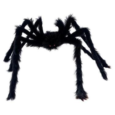 Imagem de Decoração Halloween Enorme Aranha 2 Metros Peluda Com Pernas Flexíveis