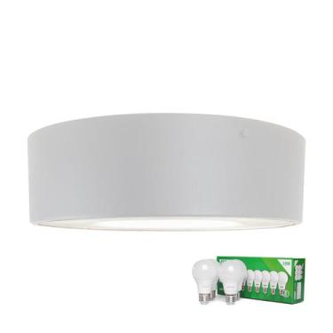 Imagem de Plafon Taschibra Sushi Redondo Com 4 Lâmpadas 6500K Bivolt, Branco