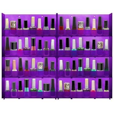 Imagem de Expositor de Parede Translucido Para Esmaltes 8 bandejas - Lilás - SAN