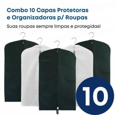 Imagem de Kit 10 Capa Impermeavel Para Terno Jaqueta C Zíper Antimofo - EBENEZER
