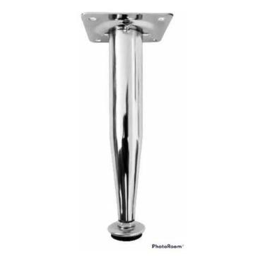 Imagem de 4 Pés Cônico Para Moveis Cromado,preto, Branco 20cm  Renna - comercial