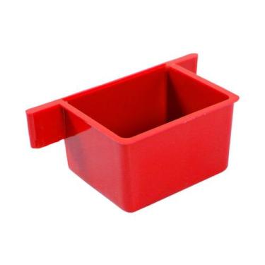 Imagem de Comedouro Jel Plast Pet Piu Coxinho Lateral Vermelho para Pássaros - J