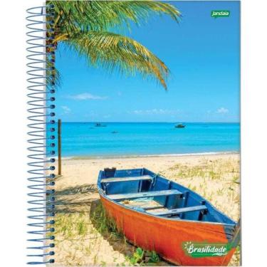 Imagem de Caderno 10 Matérias Espiral Universitário CD 200fls Brasilidade Jandai