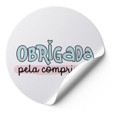 Imagem de 120 Etiquetas Adesivas Redondas Selo Obrigada Pela Confiança! Impressã