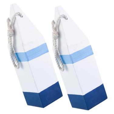 Imagem de ULDIGI 2 peças de bóia de pesca, marca de peixe, decoração náutica, decoração de casa, sinal de pendurar à beira-mar, decoração de parede, pingente de parede, rede de peixes, decoração, praia,