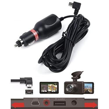 Imagem de Cabo carregador de câmera veicular GPS Navigator para mini dispositivo de porta USB Dash Cam GPS Navigator MP3 Player para carro de 12 V e caminhão de 24 V, cabo adaptador de alimentação (5 V 2,0 A)