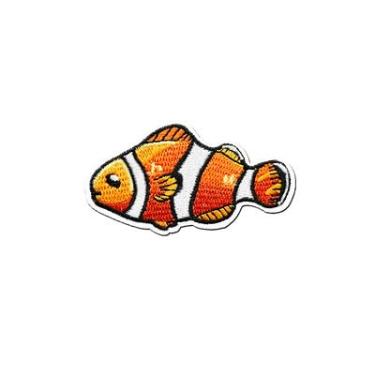 Imagem de Hinihao Hi, 1 adesivo de peixe-palhaço, criatura do mar, colar/passar a ferro/costurar, aplique de remendo para roupas, mochila, capas de telefone, capacete, acessórios DIY, bolsas, malas