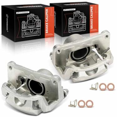 Imagem de A-Premium Conjunto de pinça de freio a disco com suporte compatível com modelos Lexus selecionados - RX300 2002-2003, V6 3.0L - lado do motorista dianteiro e do passageiro, conjunto de 2 peças