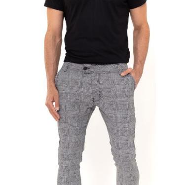 Imagem de Calça Masculina Social Clássica Slim Alfaiataria Sporte Fino - Lilih-L