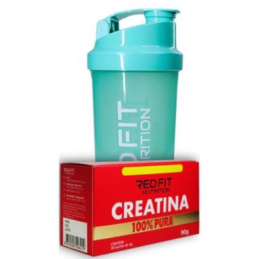 Imagem de Creatina Sachê 90g Shaker Tiffany 600ml - 100% Pura Importada - Red Fi