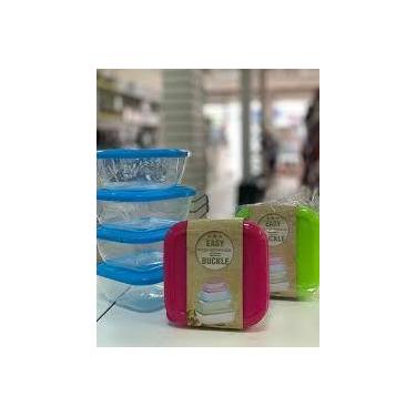 Imagem de Conjunto com 4 Potes de Plástico 11x4,5cm - LT20014 - ds, Rosa