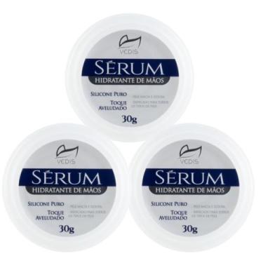 Imagem de Kit 3 Sérum Hidratante De Mãos Toque Aveludado 30G - Vedis