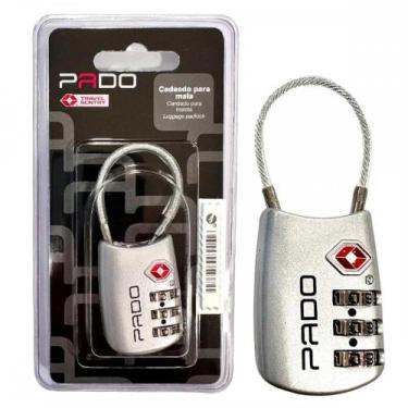 Imagem de Cadeado Para Mala Pado Tsa007 Personal 3 Segredos Prata - 52018285