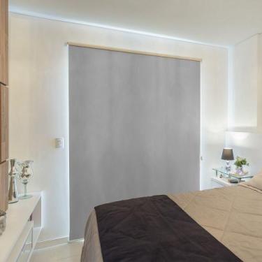 Imagem de Persiana Rolo (1,20Larg. x 2,50Alt.) Blackout Cinza - Vogaflex, 0