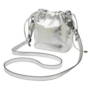 Imagem de Bolsa de Couro Mariart Mini Cravo, Prata