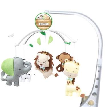 Imagem de Mobile Musical e Giratório Enfeite de Berço Animais Menino - Pequenino