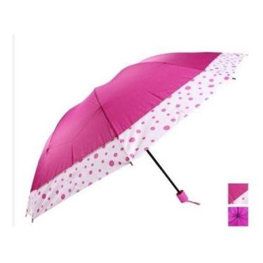 Imagem de Guarda Chuva Sombrinha Grande Reforçado Borda De Bolinha 569 - Tem Tud