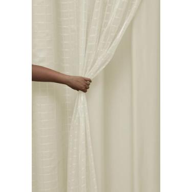 Imagem de Cortina Microfibra C Voil Xadrez 3,00 x 2,80 - Stanzanni Bordados, Pal