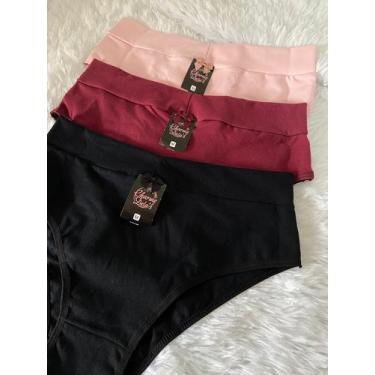 Imagem de KIT 3 Calçola Cotton Conforto Cintura Alta Algodão  - Charme Delas, GG