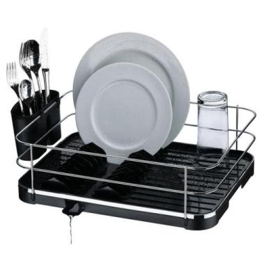 Imagem de Escorredor de Louças em Aço Carbono Cromado - 12 Pratos - Future Cód: 