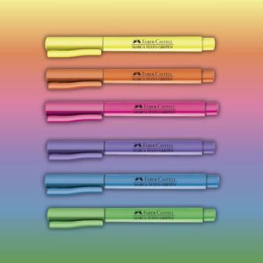Imagem de Kit 06 Caneta Marca Texto FABER CASTELL Grifpen Cores Neon - FABER-CAS