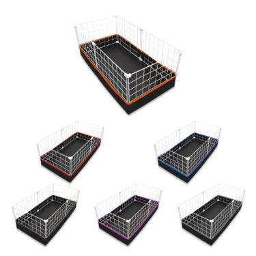 Imagem de Cercado Aramado Porquinho da Índia 40x80 Cm Branco com Bandeja Higiêni