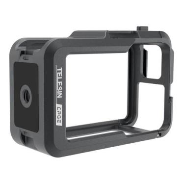 Imagem de Suporte Frame em Alumínio para Câmera DJI Osmo Action 3 / 4 - Telesin