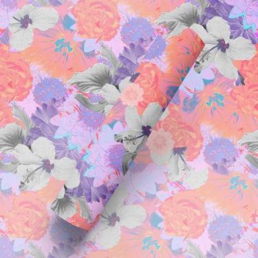 Imagem de Papel de Parede Adesivo Estilo Ripas De Madeira Rosa Quarto De Menina 