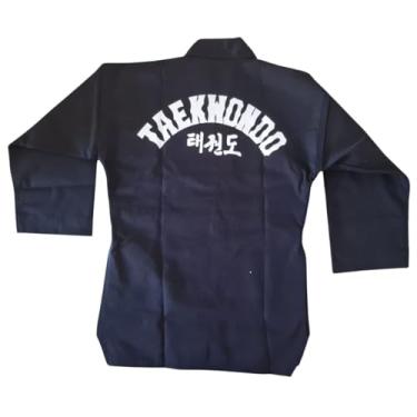 Imagem de Dobok Kimono Taekwondo - Brim Leve - Preto - Adulto - Ariran (A4 - até 1,90m)
