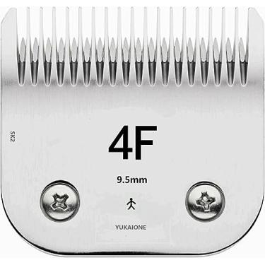 Imagem de Yukaione Lâminas de tosquiadeira destacáveis para cães de estimação, compatíveis com corte Andis Tamanho-4F (9,5 mm), compatível com Oster A5, Wahl KM Series Clippers