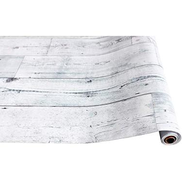 Imagem de Papel de parede autoadesivo removível para descascar e colar cinza claro/branco envelhecido, papel de parede decorativo à prova d'água e forro de prateleira, decoração de casa, 45 x 60 cm