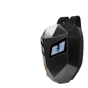 Imagem de Mochila LED Bolsa Impermeável Hard Shell APP Controle Tela Programável Mochila para Motocicleta de Grande Capacidade